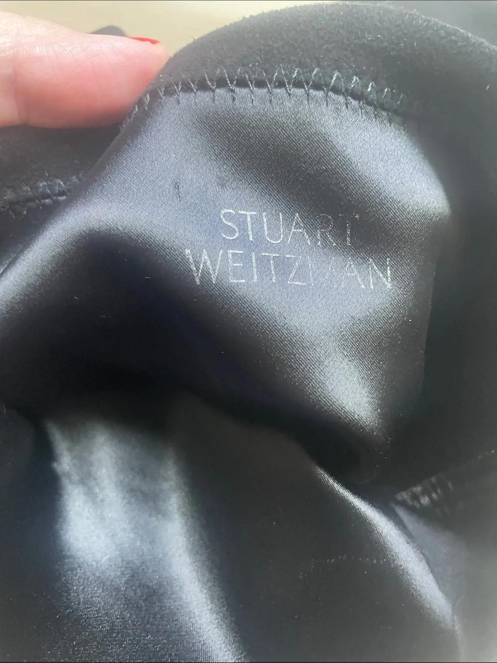 Stuart Weitzman Lowland otk boot black suede, 9
